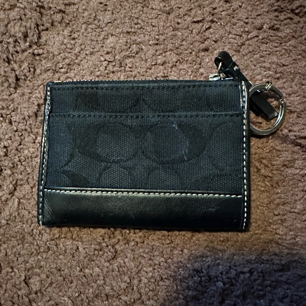 Black Coach Signature “C” Id/Card wallet